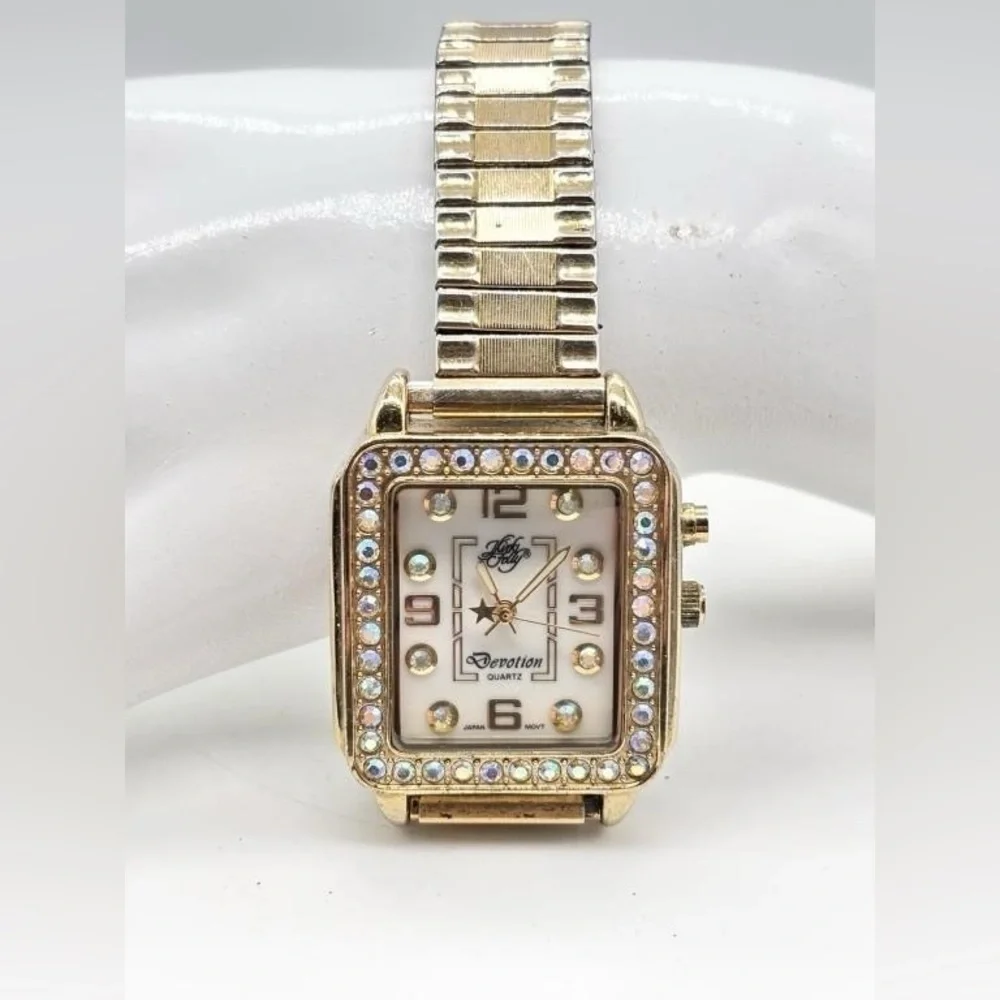 Kirks Folly Gold Watch with Multicolor Accents